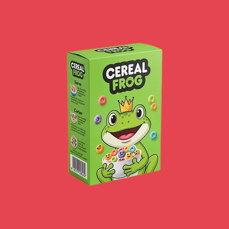 Cereal with Frog On Box