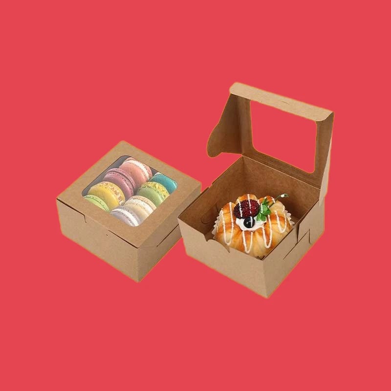 Brown Bakery Boxes with Window