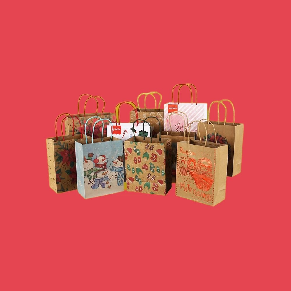 Custom bags with serrated top