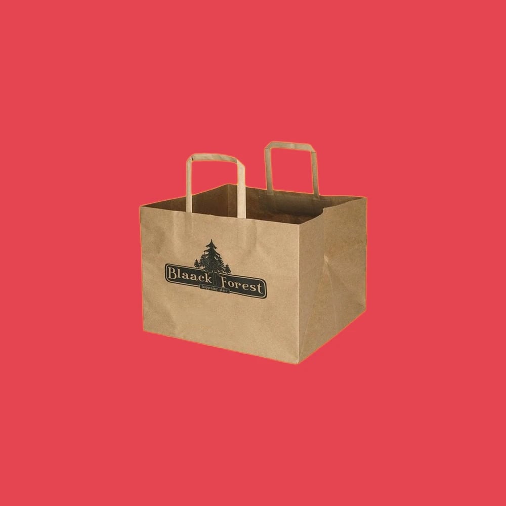 Custom Flat Handle Paper Bags
