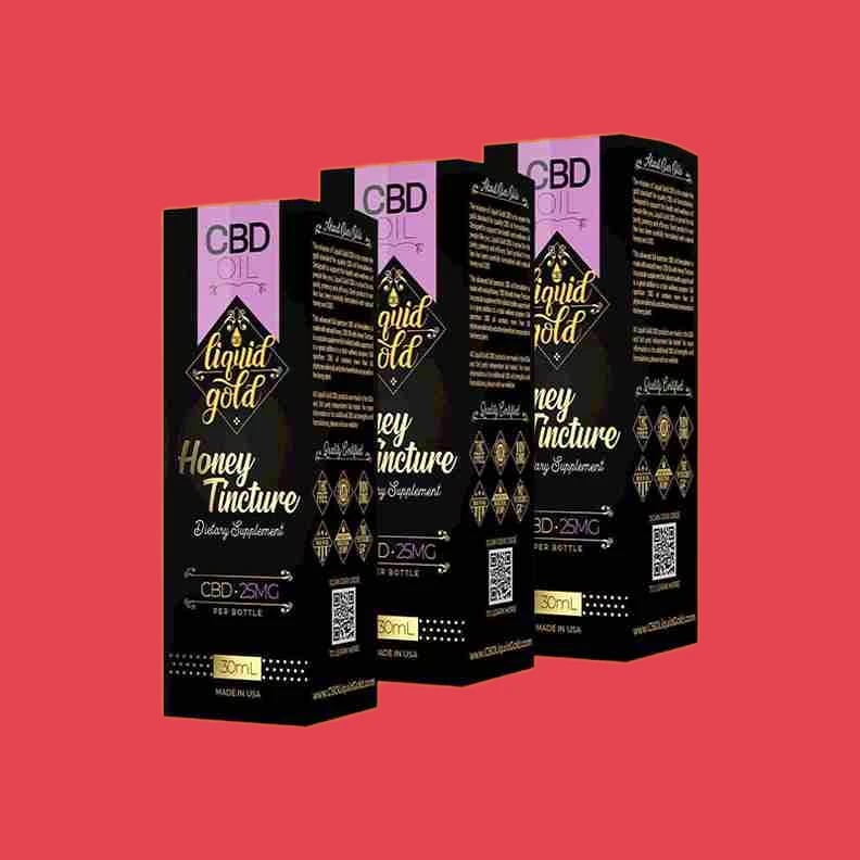 Custom Gold Foiled CBD Boxes