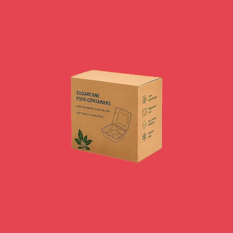 Custom Sugarcane Food Containers