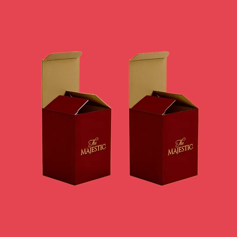 One Piece Color Tinted Kraft Tuck Top Gift Boxes