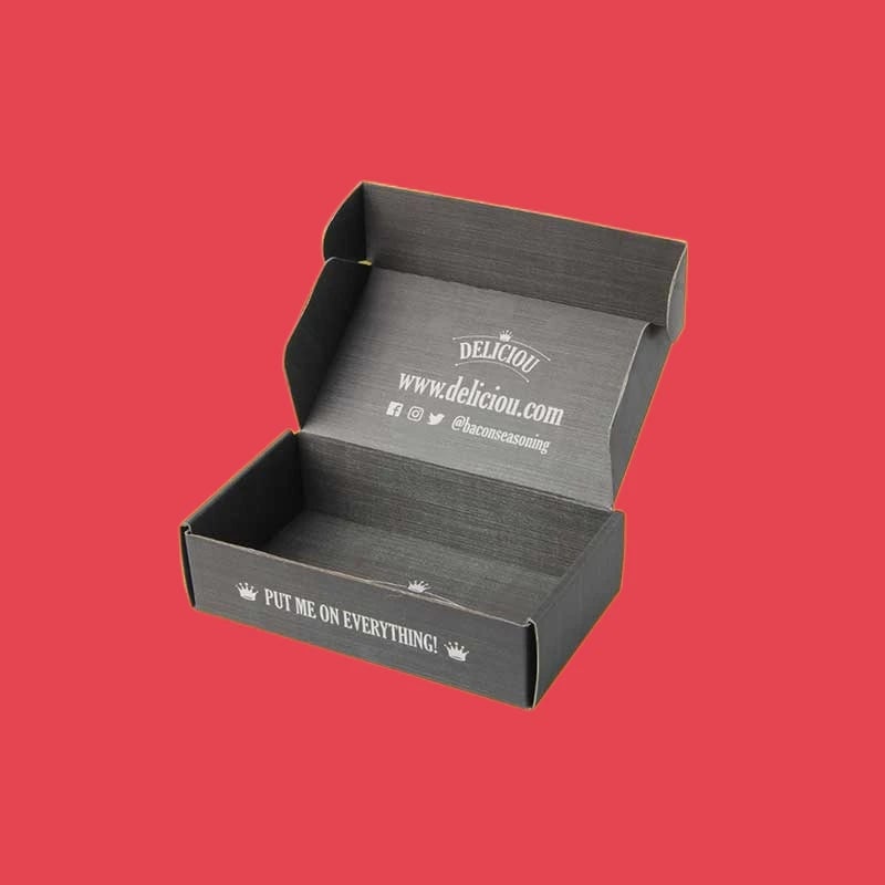 Black cardboard box