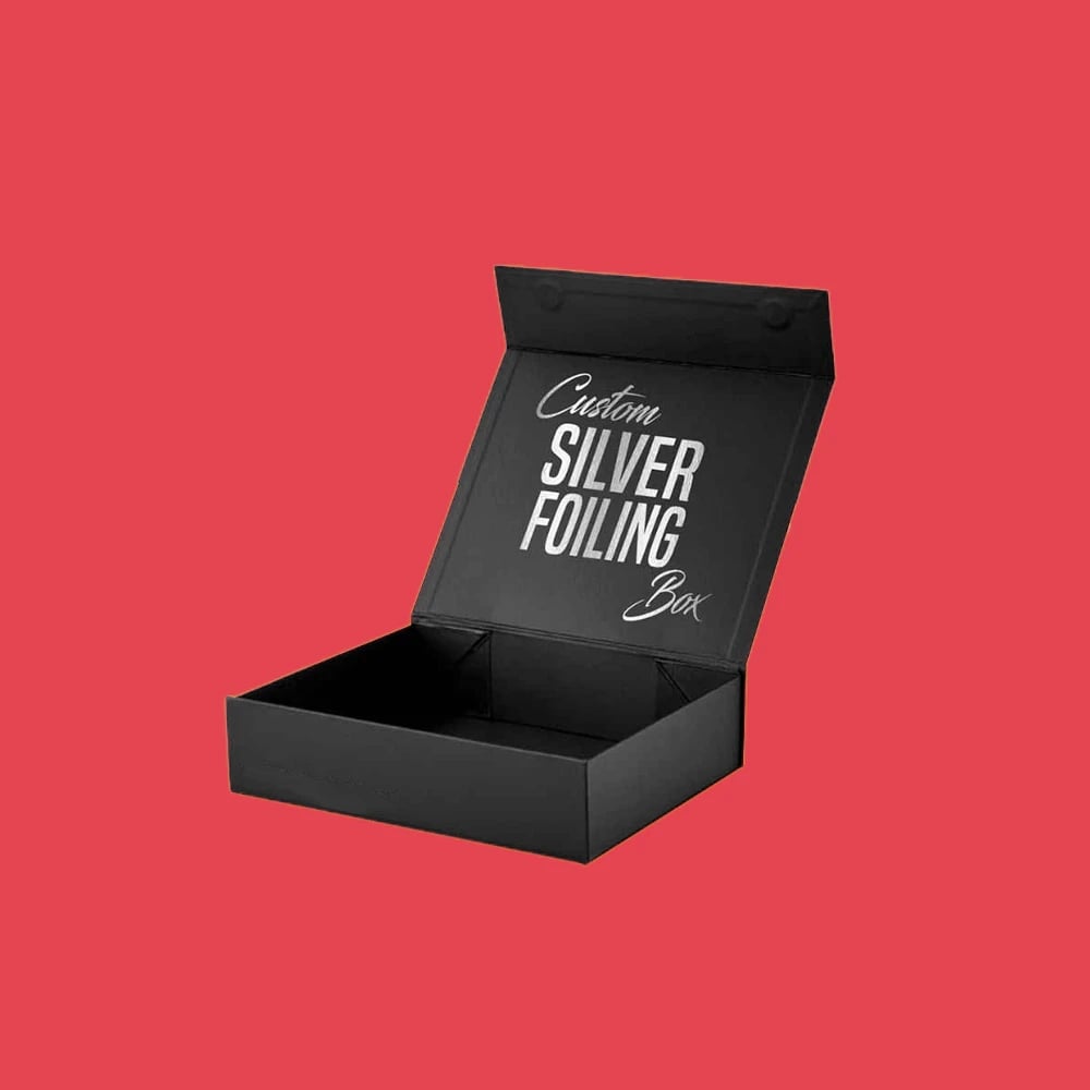 Custom Silver Foiled Rigid Boxes