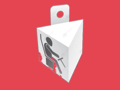 Custom Triangular Hanging Box Template
