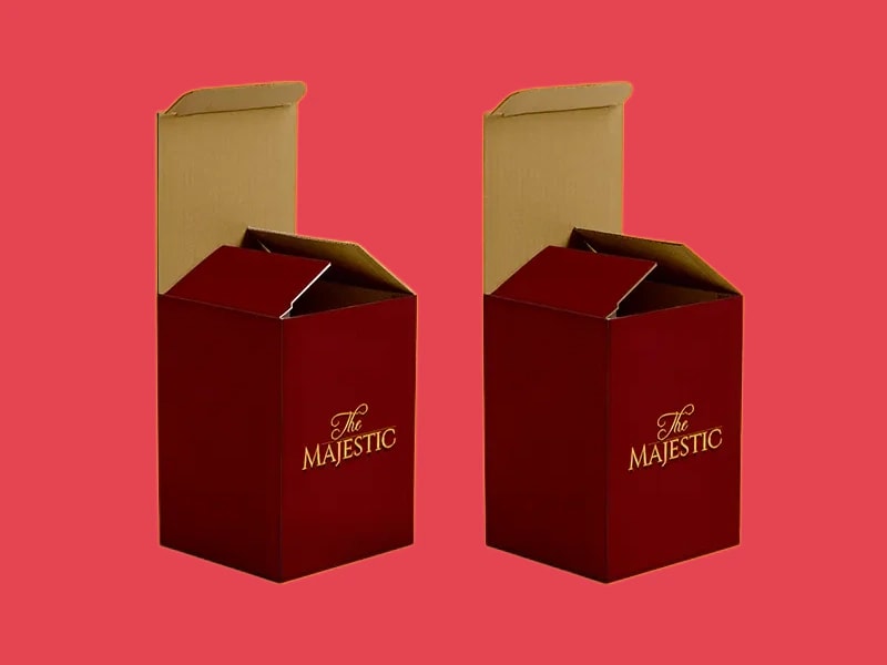 One Piece Color Tinted Kraft Tuck Top Gift Boxes