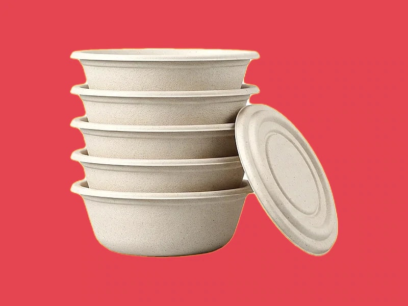 Custom Sugarcane Bowls with Lids